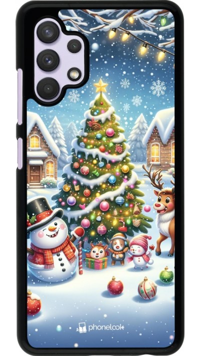 Samsung Galaxy A32 Case Hülle - Weihnachten 2023 Schneemann und Tannenbaum Samsung Galaxy A32 Case Hülle - Weihnachten 2023 Schneemann und Tannenbaum
