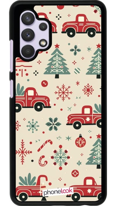 Samsung Galaxy A32 Case Hülle - Weihnachten 2024 Lkw Tanne