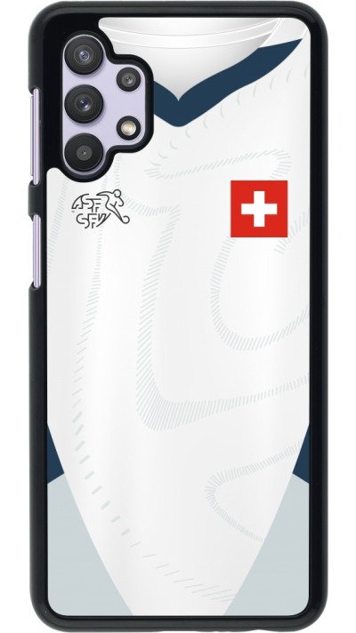 Samsung Galaxy A32 5G Case Hülle - Schweiz Away personalisierbares Fussballtrikot Samsung Galaxy A32 5G Case Hülle - Schweiz Away personalisierbares Fussballtrikot