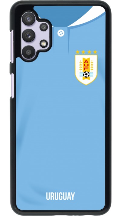 Samsung Galaxy A32 5G Case Hülle - Uruguay 2022 personalisierbares Fussballtrikot Samsung Galaxy A32 5G Case Hülle - Uruguay 2022 personalisierbares Fussballtrikot