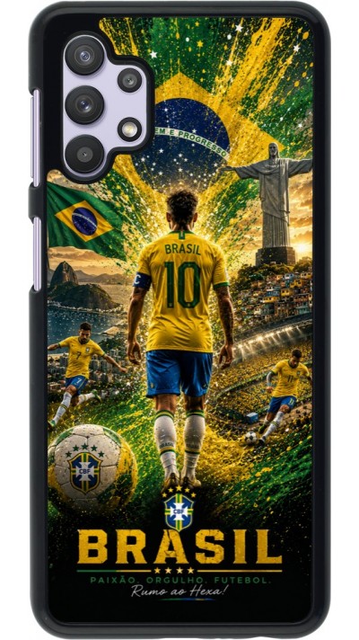 Coque Samsung Galaxy A32 5G - Football Brésil splash 2026