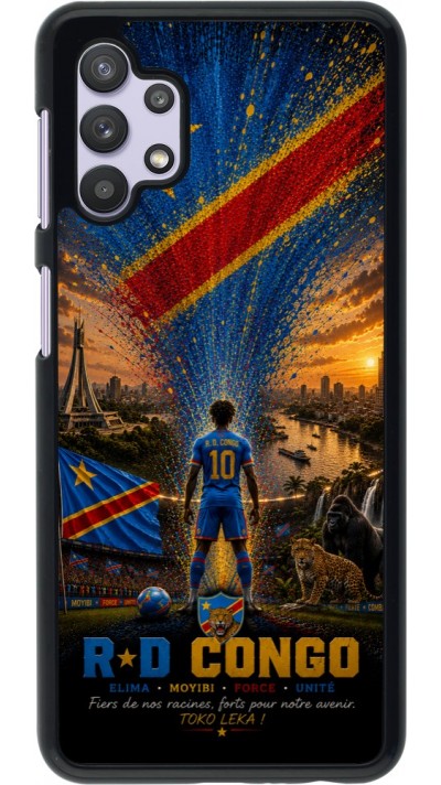 Coque Samsung Galaxy A32 5G - Football République démocratique du Congo splash 2026