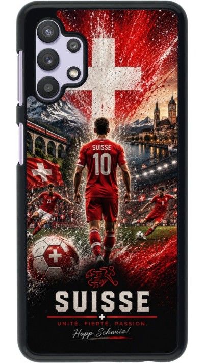 Coque Samsung Galaxy A32 5G - Football Suisse splash 2026