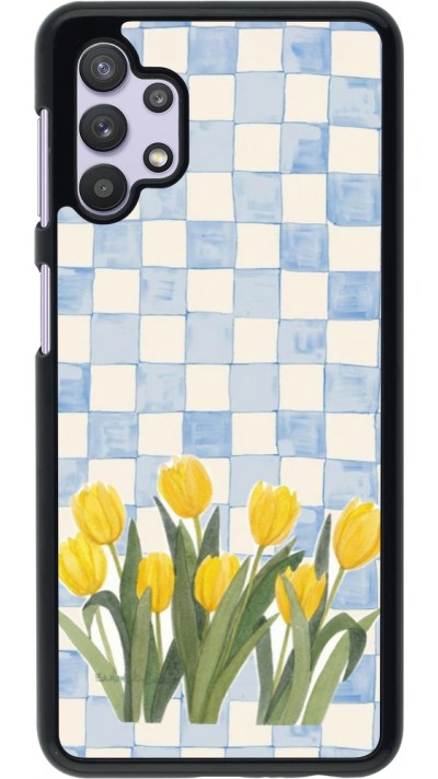 Coque Samsung Galaxy A32 5G - Blue vichy tulips Spring 2026