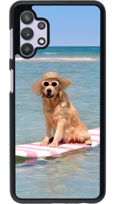 Samsung Galaxy A32 5G Case Hülle - Summer Dog on Paddle Samsung Galaxy A32 5G Case Hülle - Summer Dog on Paddle