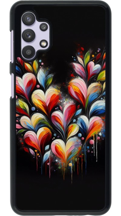 Samsung Galaxy A32 5G Case Hülle - Valentin 2024 Schwarzes Herz Abstrakt Samsung Galaxy A32 5G Case Hülle - Valentin 2024 Schwarzes Herz Abstrakt
