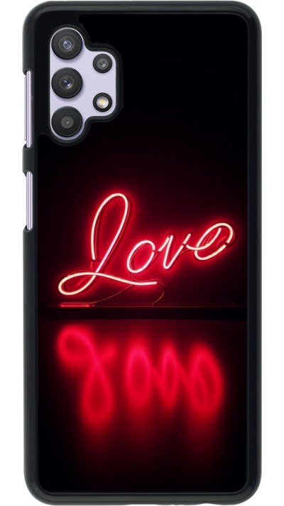 Samsung Galaxy A32 5G Case Hülle - Valentine 2025 Neon Liebe
