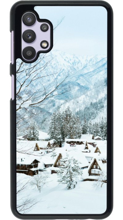 Samsung Galaxy A32 5G Case Hülle - Winter 25 Winter snowy landscape