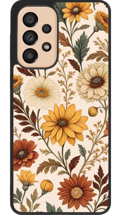 Samsung Galaxy A33 5G Case Hülle - Silikon schwarz Autumn 25 Flower pattern