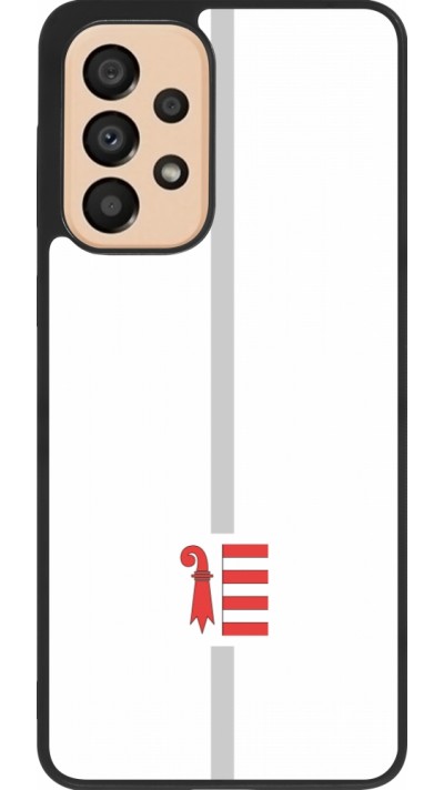 Coque Samsung Galaxy A33 5G - Silicone rigide noir Canton JU blanc