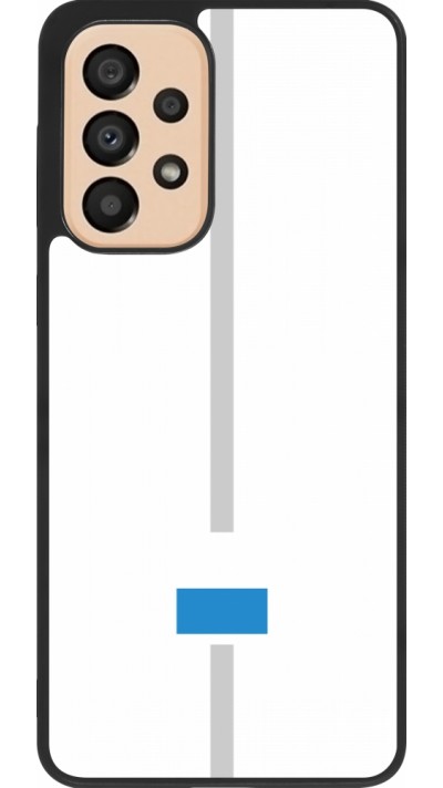 Coque Samsung Galaxy A33 5G - Silicone rigide noir Canton LU blanc