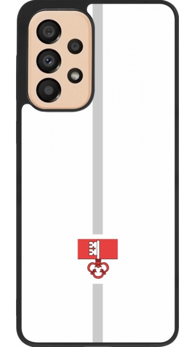 Coque Samsung Galaxy A33 5G - Silicone rigide noir Canton OW blanc