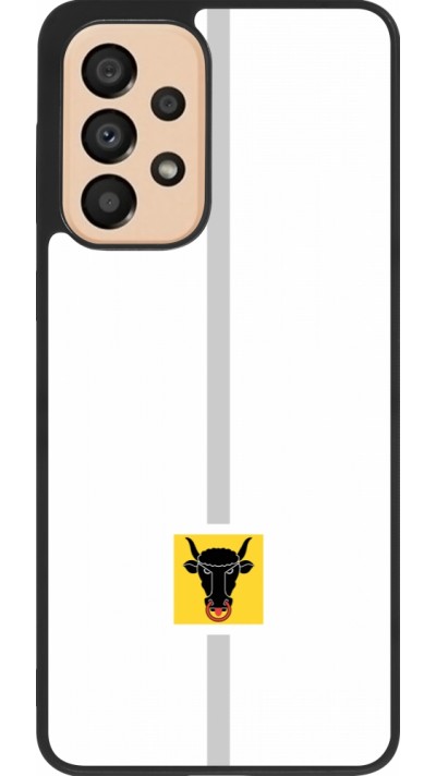 Coque Samsung Galaxy A33 5G - Silicone rigide noir Canton UR blanc