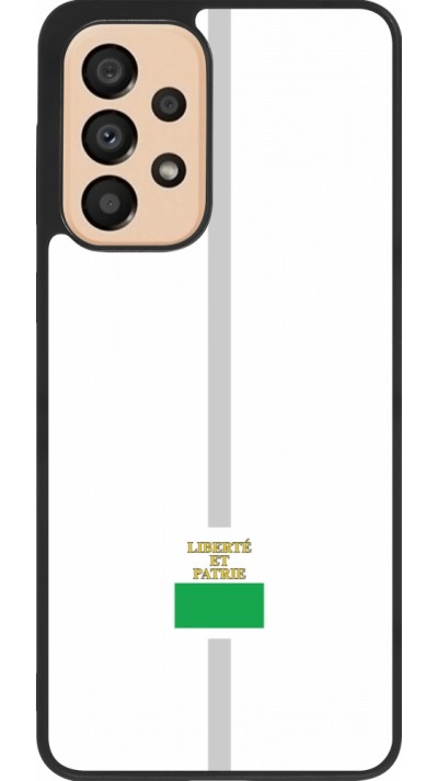 Coque Samsung Galaxy A33 5G - Silicone rigide noir Canton VD blanc