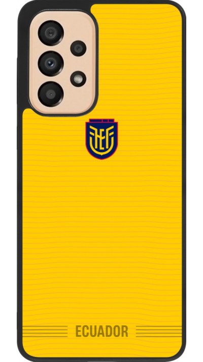 Coque Samsung Galaxy A33 5G - Silicone rigide noir Maillot de football Équateur 2026 personnalisable