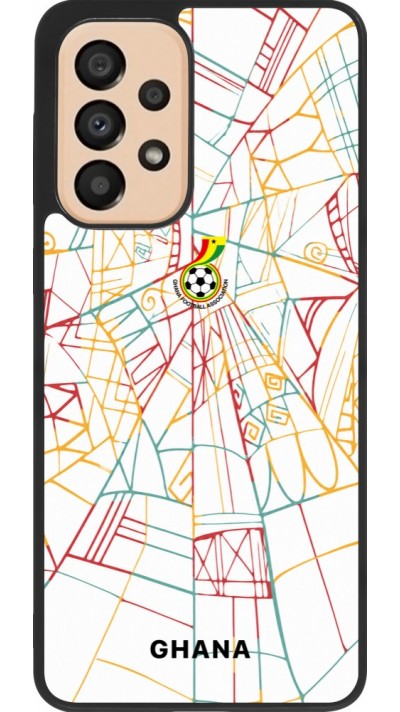 Coque Samsung Galaxy A33 5G - Silicone rigide noir Maillot de football Ghana 2026 personnalisable