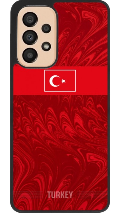 Coque Samsung Galaxy A33 5G - Silicone rigide noir Maillot de football Turquie 2026 personnalisable