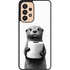Coque Samsung Galaxy A33 5G - Silicone rigide noir Loutre papier de toilette