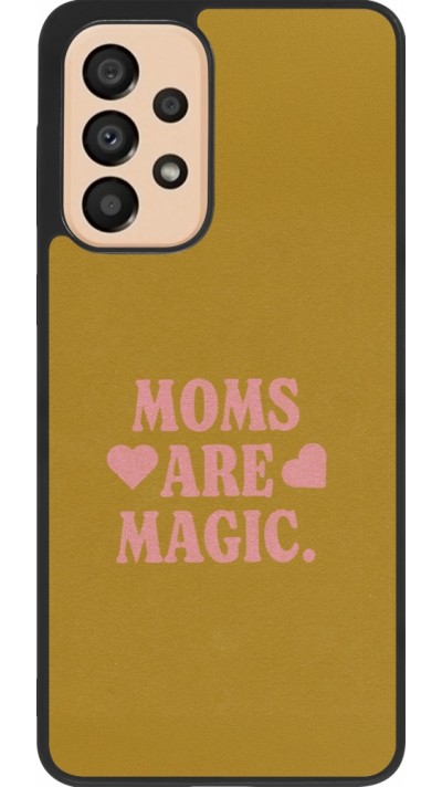 Coque Samsung Galaxy A33 5G - Silicone rigide noir Mom 2026 Are Magic