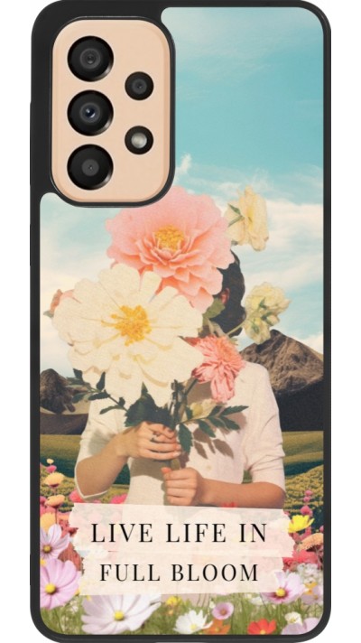 Coque Samsung Galaxy A33 5G - Silicone rigide noir Live life in full moon Spring 2026