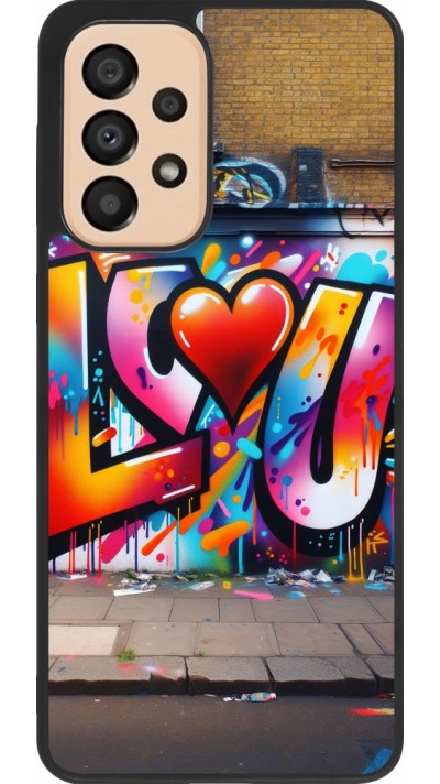 Samsung Galaxy A33 5G Case Hülle - Silikon schwarz Valentin 2025 Liebe U Tag