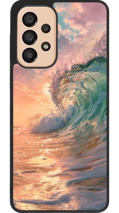 Samsung Galaxy A33 5G Case Hülle - Silikon schwarz Wave Sunset