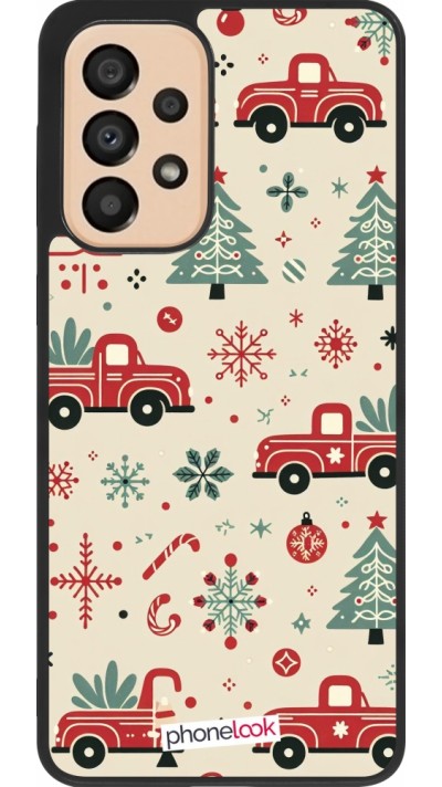 Samsung Galaxy A33 5G Case Hülle - Silikon schwarz Weihnachten 2024 Lkw Tanne