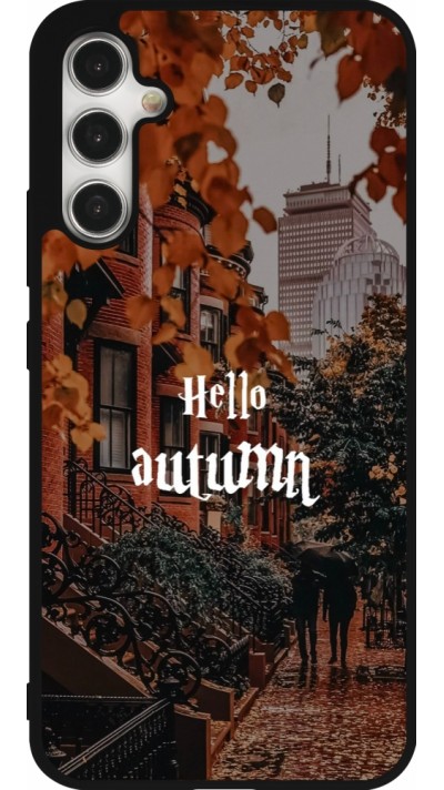 Coque Samsung Galaxy A34 5G - Silicone rigide noir Autumn 25 Hello autumn
