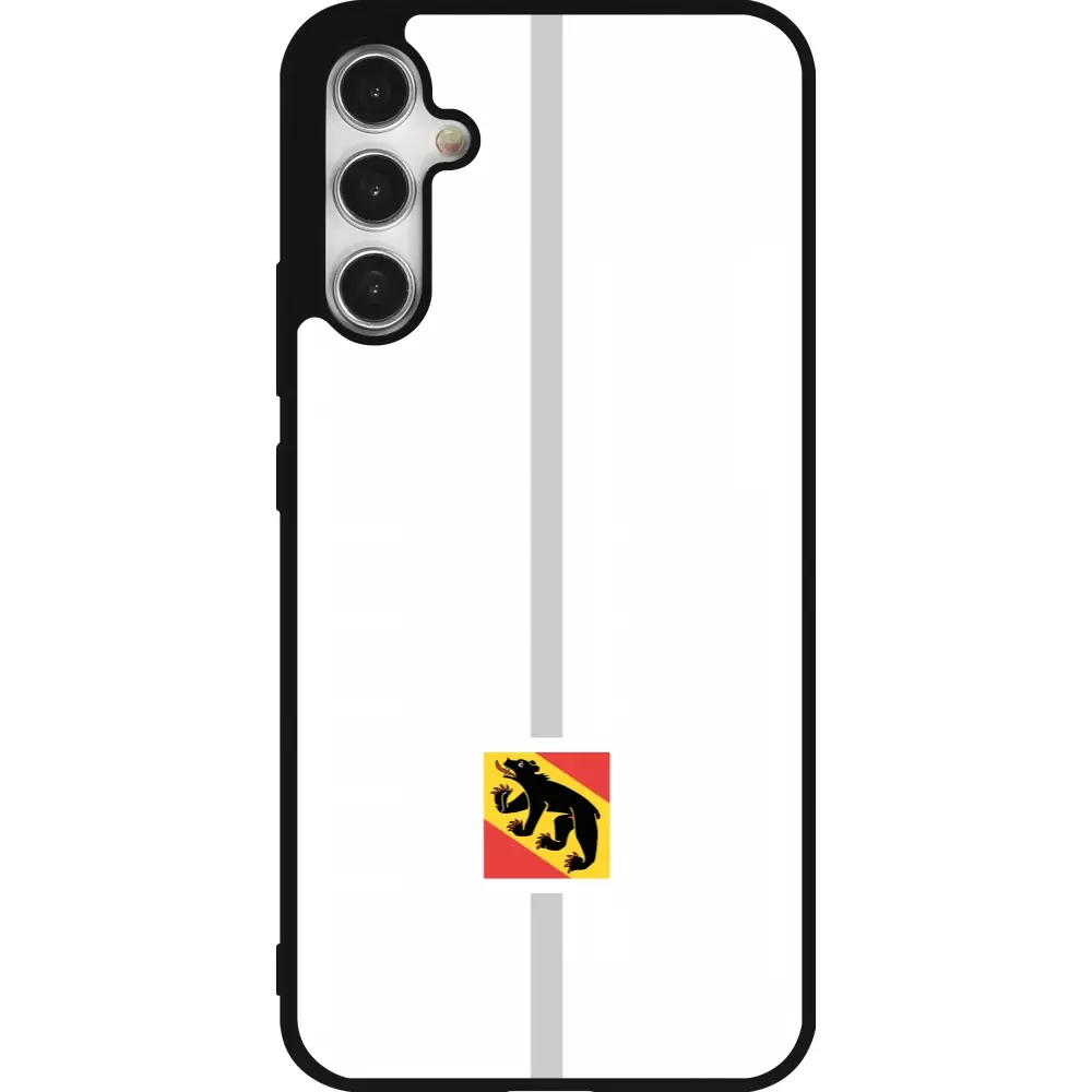 Coque Samsung Galaxy A34 5G - Silicone rigide noir Canton BE blanc
