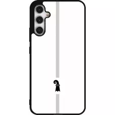 Coque Samsung Galaxy A34 5G - Silicone rigide noir Canton BS blanc