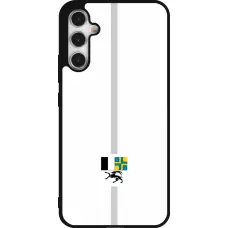 Coque Samsung Galaxy A34 5G - Silicone rigide noir Canton GR blanc