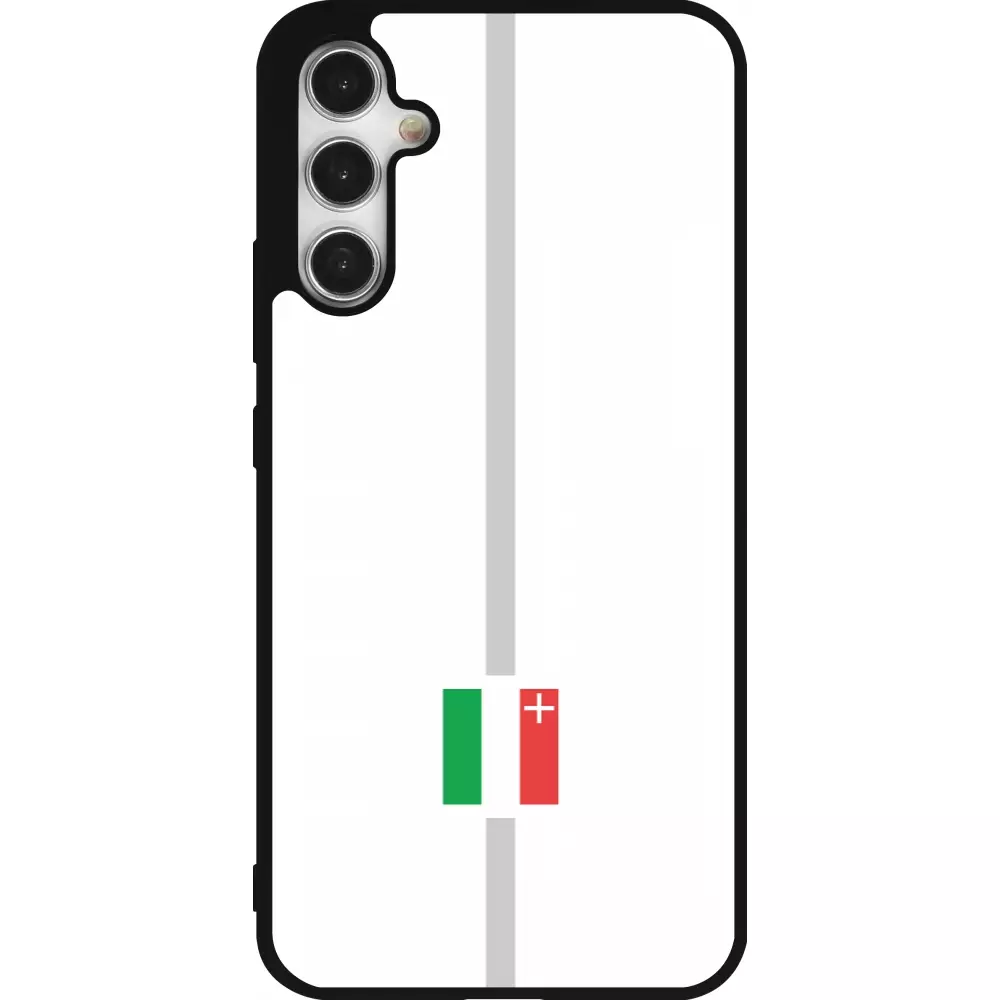 Coque Samsung Galaxy A34 5G - Silicone rigide noir Canton NE blanc