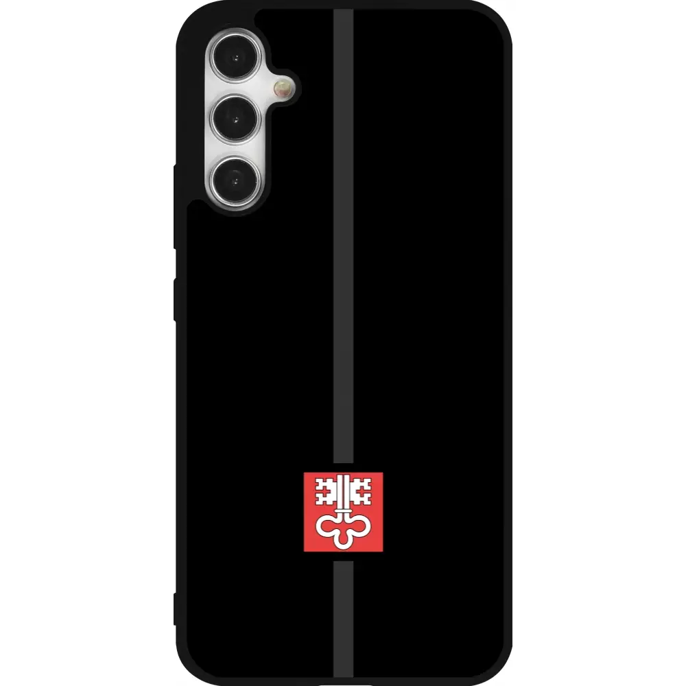 Coque Samsung Galaxy A34 5G - Silicone rigide noir Canton NW noir