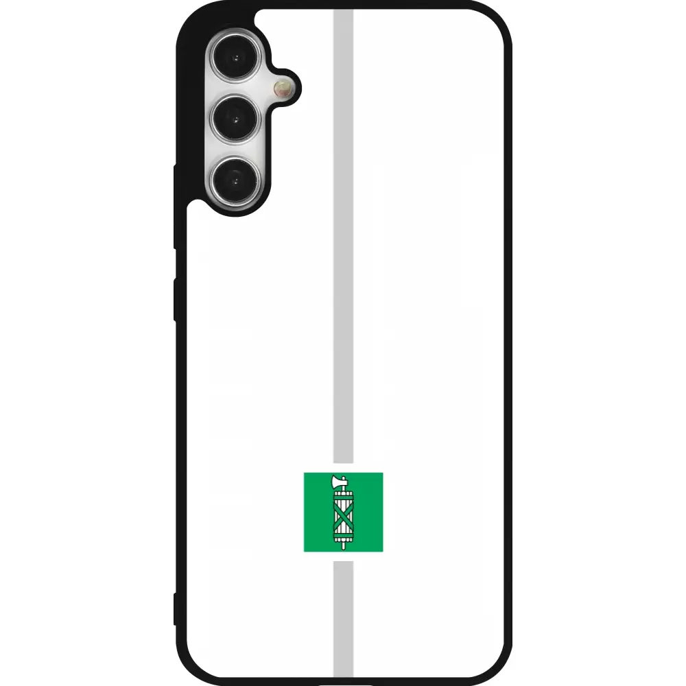 Coque Samsung Galaxy A34 5G - Silicone rigide noir Canton SG blanc
