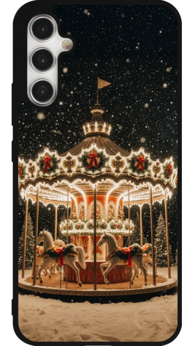 Coque Samsung Galaxy A34 5G - Silicone rigide noir Christmas 25 Carousel