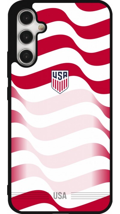 Coque Samsung Galaxy A34 5G - Silicone rigide noir Maillot de football États-Unis 2026 personnalisable