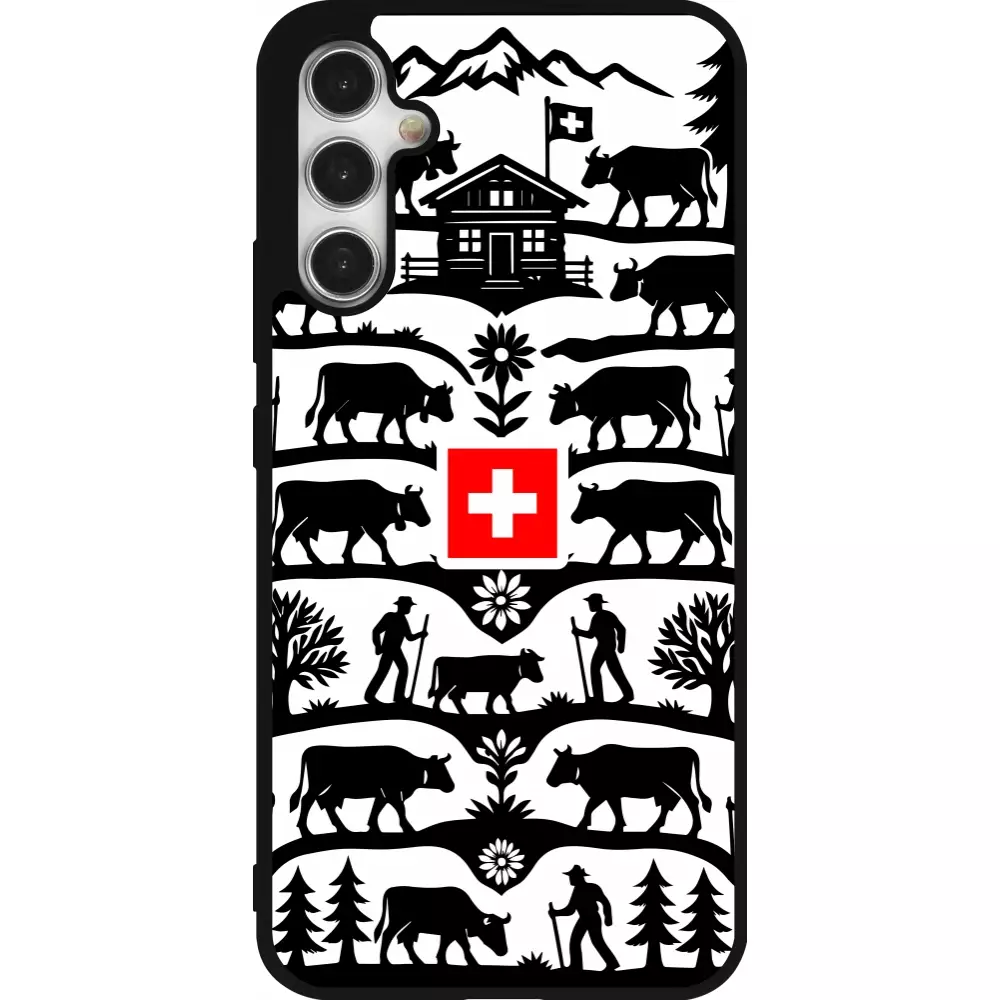 Coque Samsung Galaxy A34 5G - Silicone rigide noir Poya Suisse 3