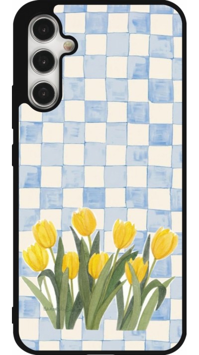 Samsung Galaxy A34 5G Case Hülle - Silikon schwarz Blue vichy tulips Spring 2026