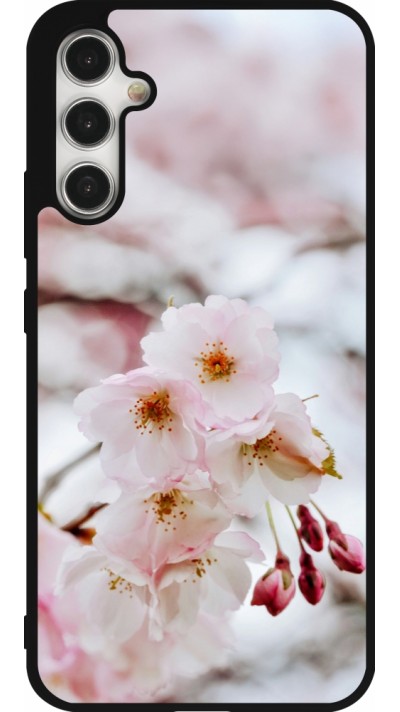 Samsung Galaxy A34 5G Case Hülle - Silikon schwarz Cherry tree Spring 2026
