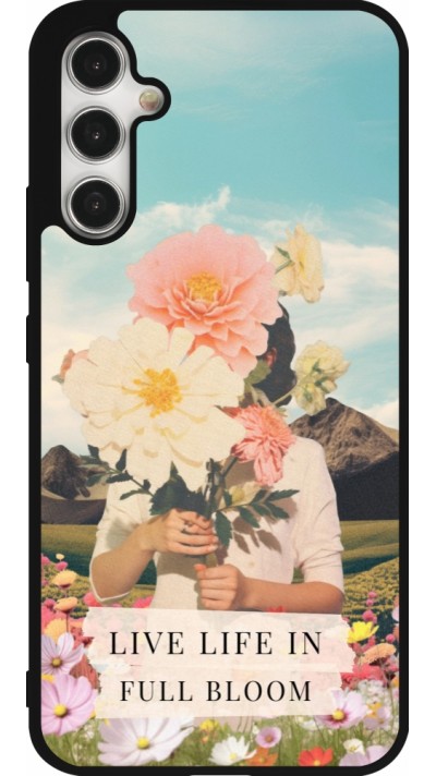 Samsung Galaxy A34 5G Case Hülle - Silikon schwarz Live life in full moon Spring 2026