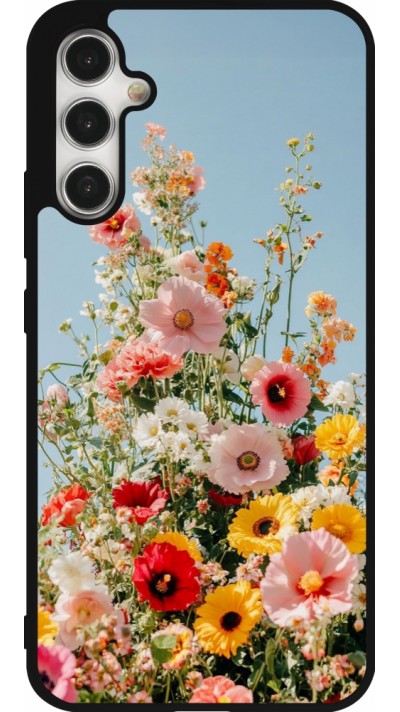 Samsung Galaxy A34 5G Case Hülle - Silikon schwarz Spring flowers Spring 2026
