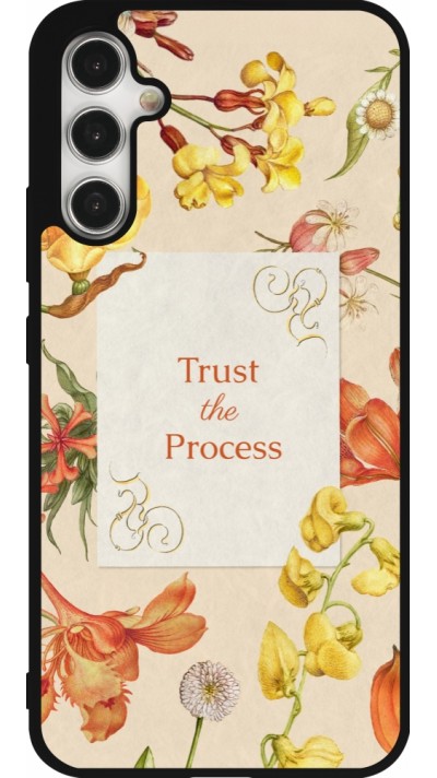 Samsung Galaxy A34 5G Case Hülle - Silikon schwarz Trust the process Spring 2026