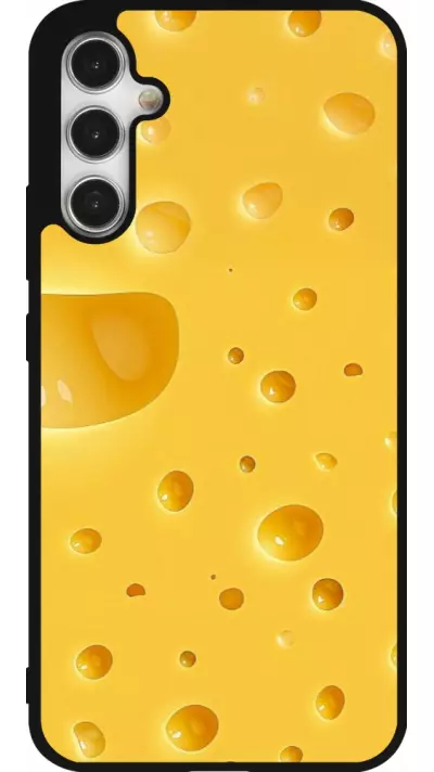 Coque Samsung Galaxy A34 5G - Silicone rigide noir Fête Nationale Suisse Cheese