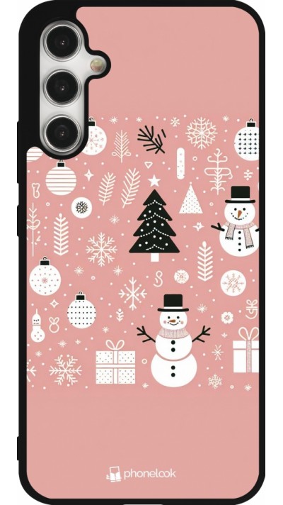 Samsung Galaxy A34 5G Case Hülle - Silikon schwarz Weihnachten 2024 Rose Schneemann Weihnachten Samsung Galaxy A34 5G Case Hülle - Silikon schwarz Weihnachten 2024 Rose Schneemann Weihnachten