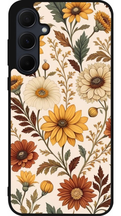 Coque Samsung Galaxy A35 5G - Silicone rigide noir Autumn 25 Flower pattern