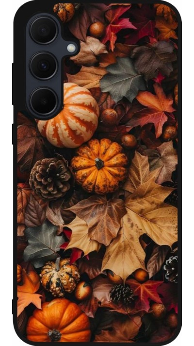 Coque Samsung Galaxy A35 5G - Silicone rigide noir Autumn 25 Pumpkin