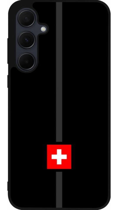 Coque Samsung Galaxy A35 5G - Silicone rigide noir Canton CH noir