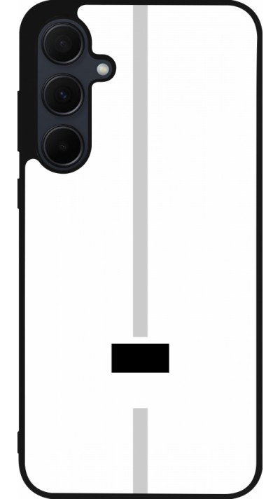 Coque Samsung Galaxy A35 5G - Silicone rigide noir Canton FR blanc