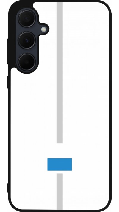 Coque Samsung Galaxy A35 5G - Silicone rigide noir Canton LU blanc
