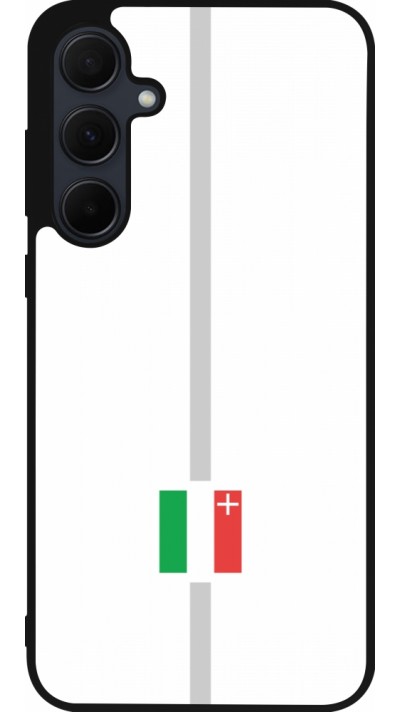 Coque Samsung Galaxy A35 5G - Silicone rigide noir Canton NE blanc